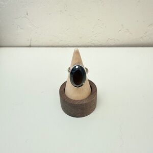 Large Oval Sterling Silver Smokey Quartz Ring, Size 7.5 – Marked 925